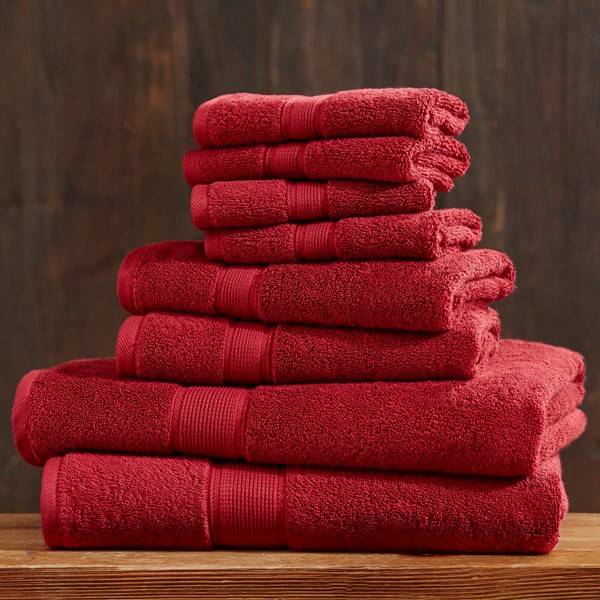 Picture of Madison Park Signature MPS73-550 800GSM 100 Percent Cotton Towel Set&#44; Bright Red