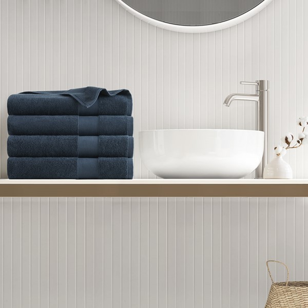 AM73-0237 Premium Turkish Cotton 500GSM Plush Towel Set, Navy