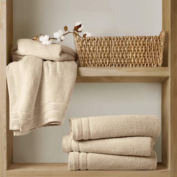 Picture of Comfort Spaces AM73-0249 400GSM Essential Bundle Quick Dry 100 Percent Cotton Towel Set&#44; Beige