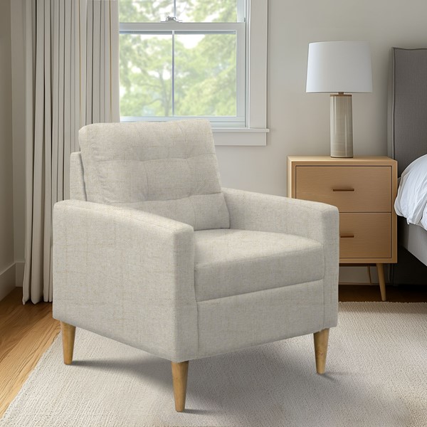 Picture of 510 Design 5DS100-0040 Dani Tufted Back Accent Chair&#44; Cream