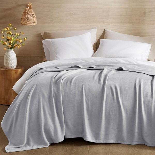 AM51-0516 Bamboo Cotton Rayon Blanket, Gray - King Size