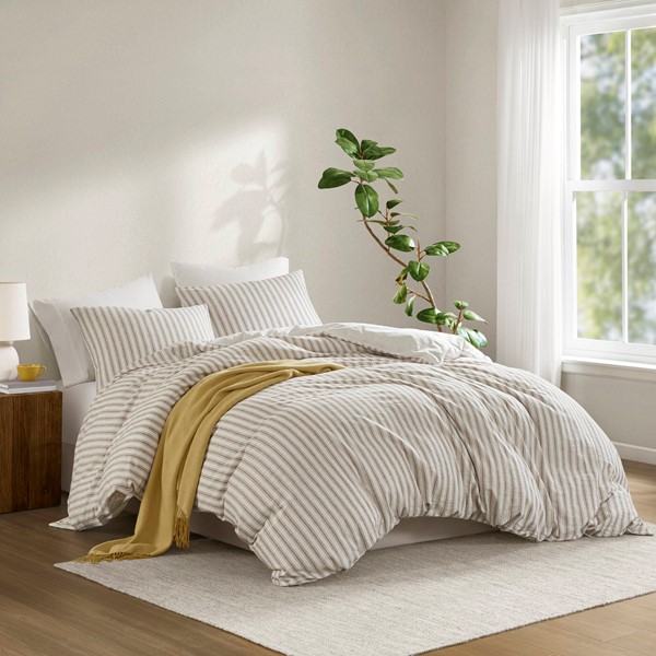 MP12-8717 Etta Duvet Set, Tan - King Size - 3 Piece