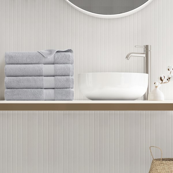 AM73-0231 Premium Turkish Cotton 500GSM Plush Towel Set, Light Gray