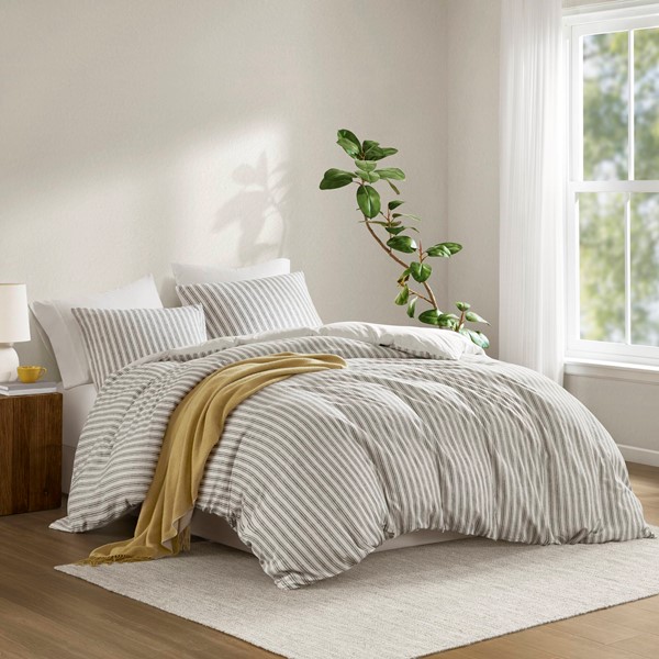 MP12-8713 Etta Duvet Set, Gray - Queen Size - 3 Piece