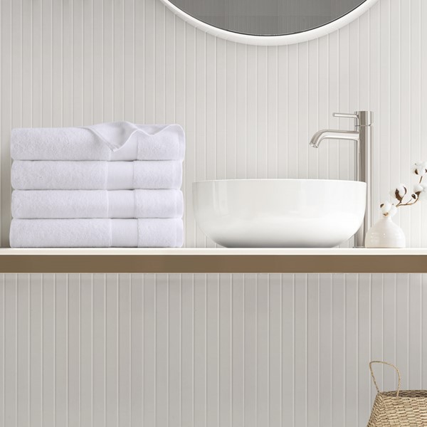 AM73-0225 Premium Turkish Cotton 500GSM Plush Towel Set, White