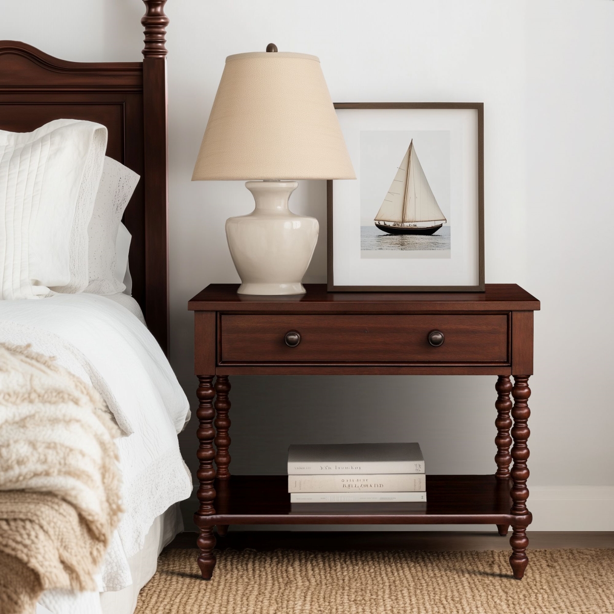 Picture of Madison Park Signature MPS136-0340 Large Nightstand&#44; Morocco Brown