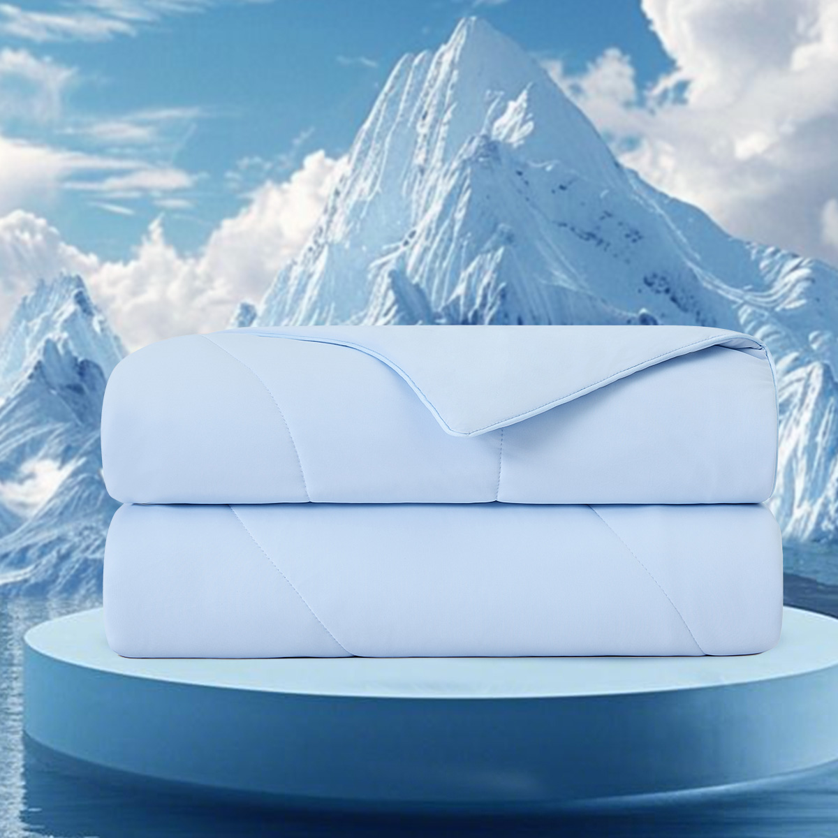 OLX10-0010 Ice Touch Cooling DA Comforter, Ice Blue