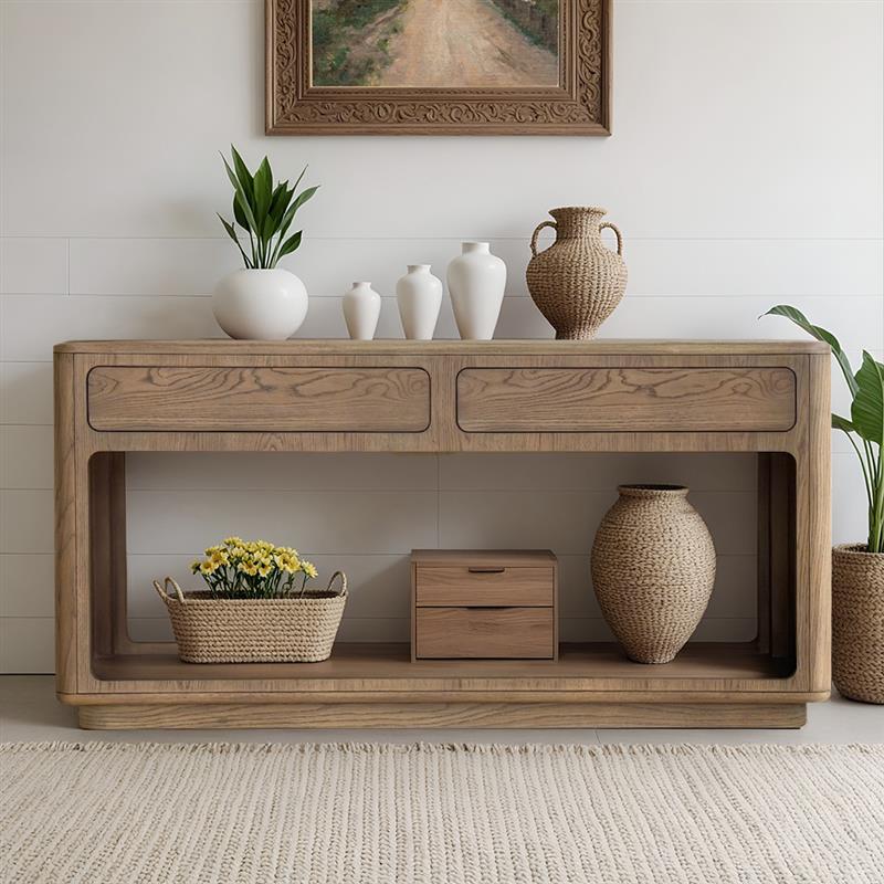 CH125-0082 60 x 16 x 30 in. Emil Console Table, Driftwood