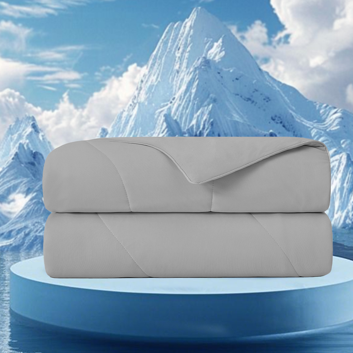 OLX10-0007 Ice Touch Cooling DA Comforter, Gray