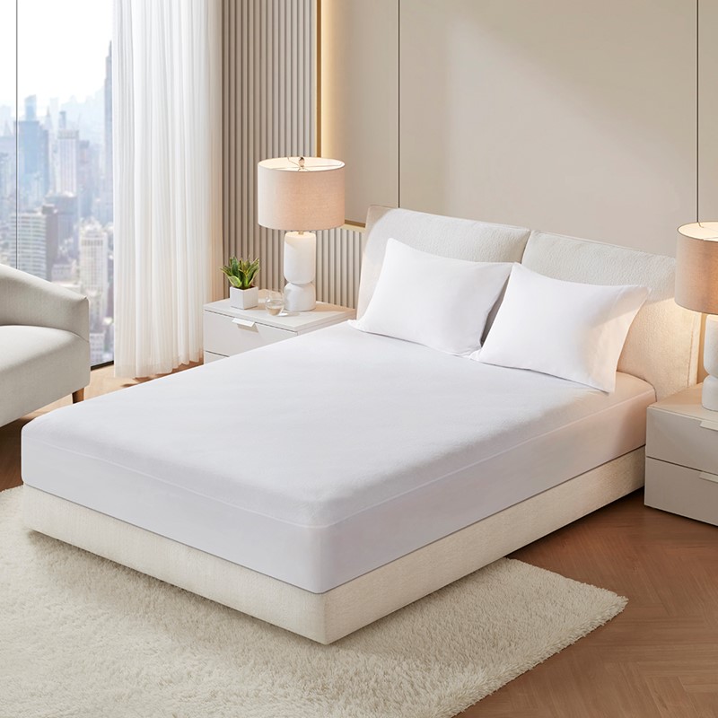 NH16-0065 Terry Premium Waterproof Mattress Protector - Full Size - White