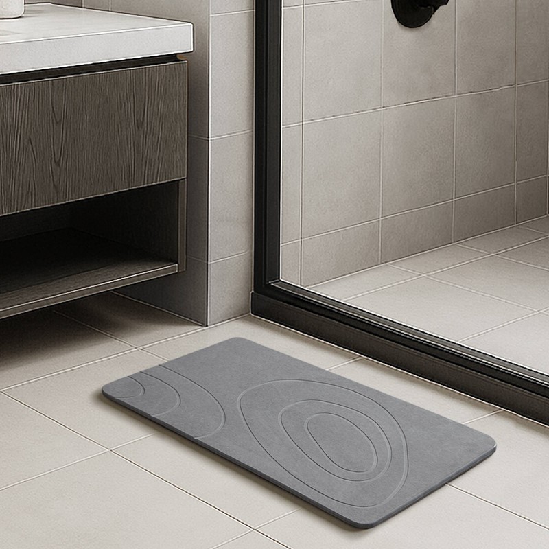 NH72-0099 Diatom Bath Mat - One Size - Pebble Grey