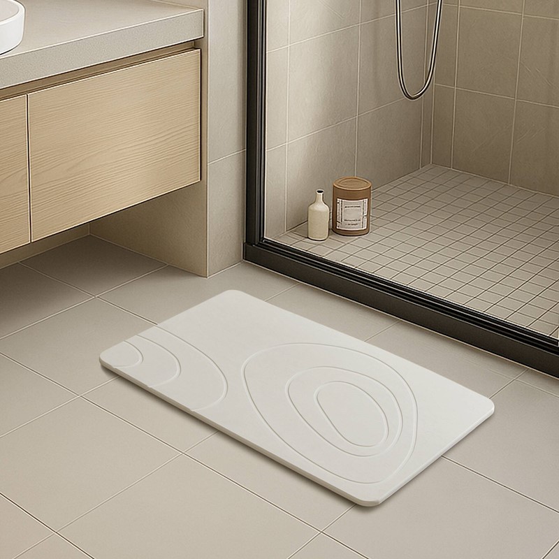 NH72-0100 Diatom Bath Mat - One Size - Soft Snow