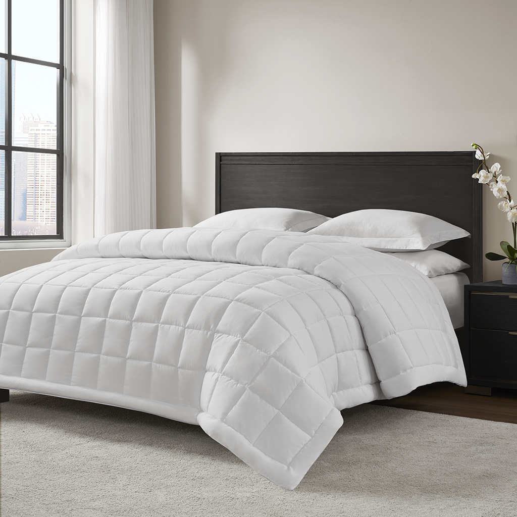 NH51-0035 9.05 x 13.77 x 7.48 in. Polyester Essential Blanket, White - Full & Queen Size