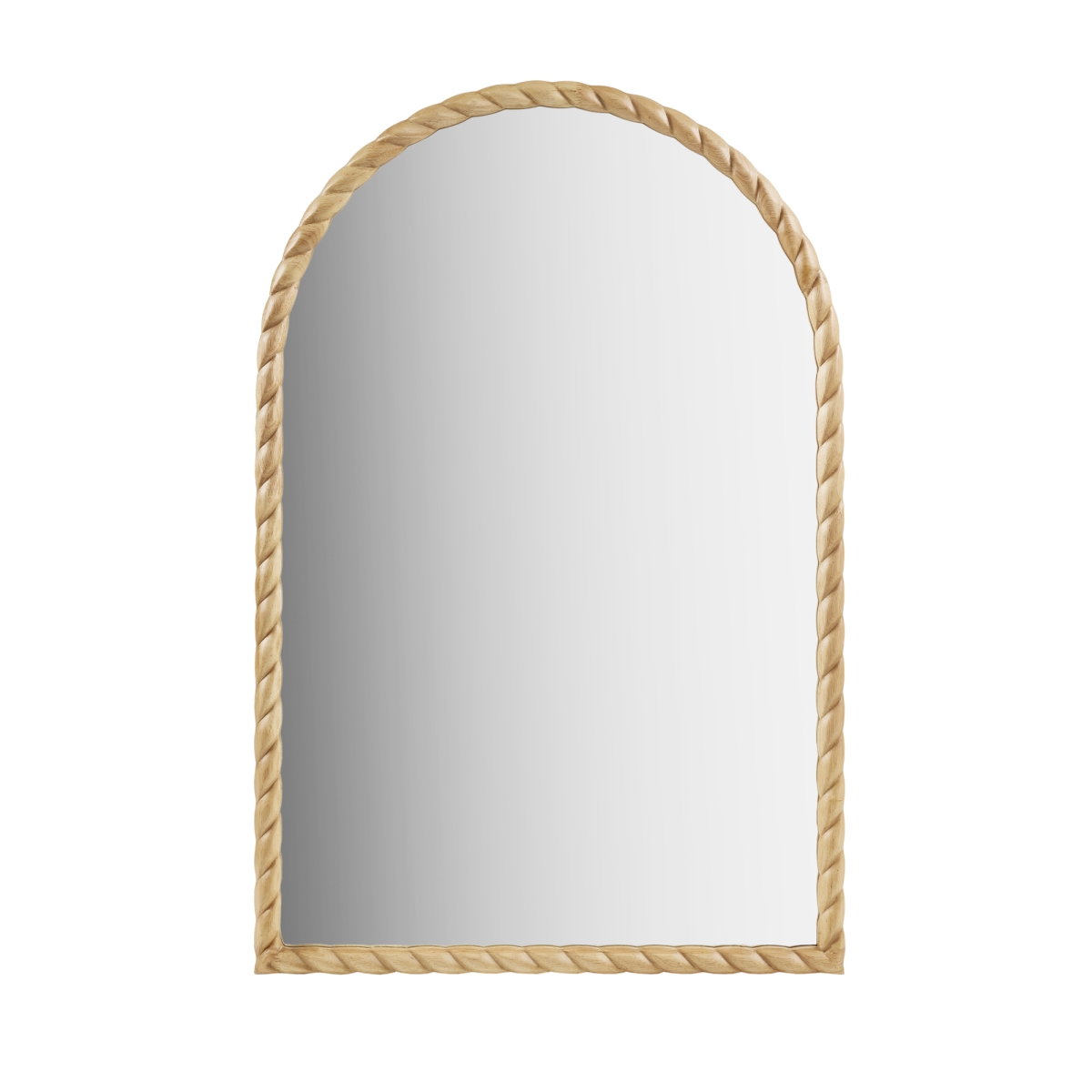 MP95F-0367 24 x 36 x 0.98 in. Montra Arched Braided Wood Wall Mirror, Natural - 7 Piece