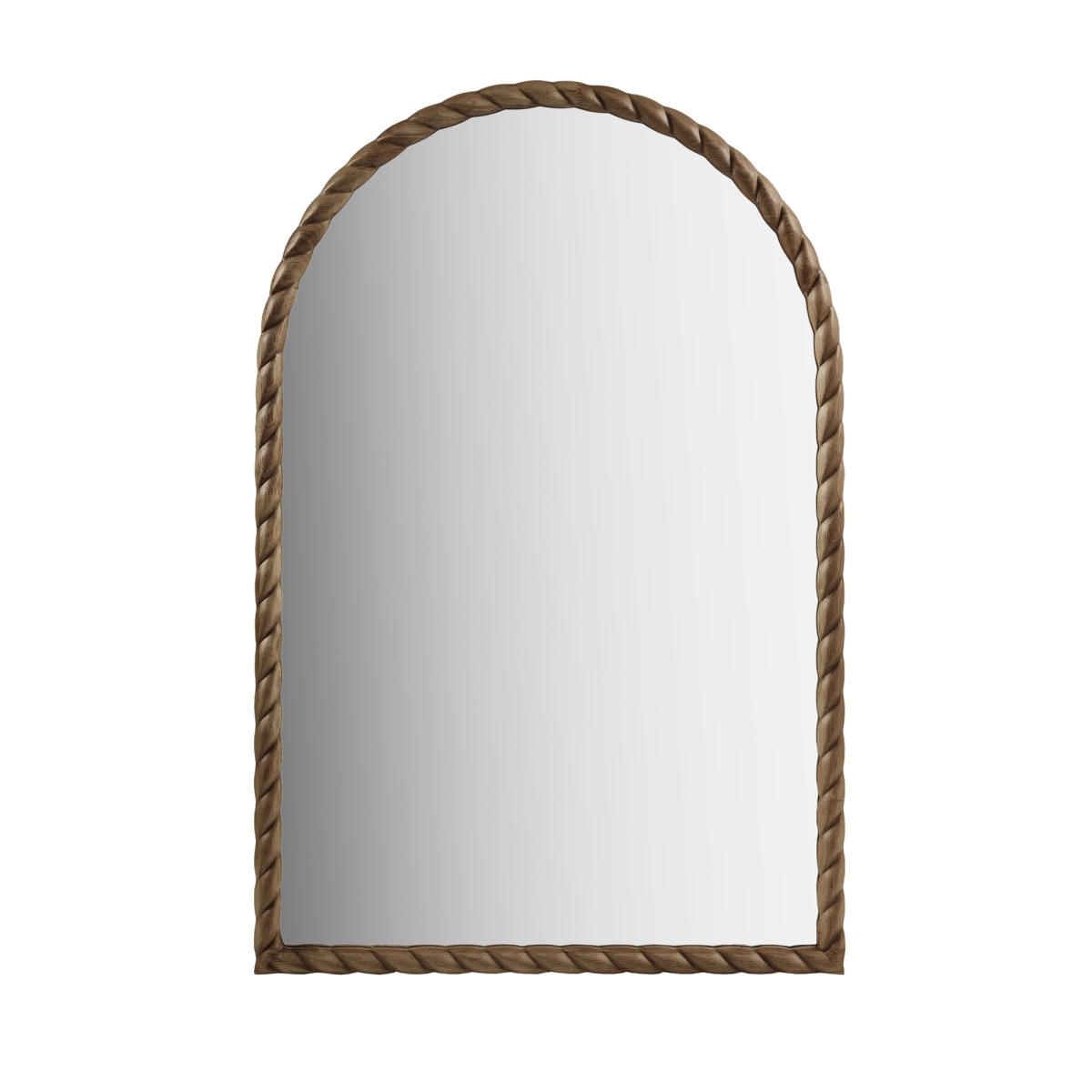 MP95F-0368 24 x 36 x 0.98 in. Montra Arched Braided Wood Wall Mirror, Brown - 7 Piece
