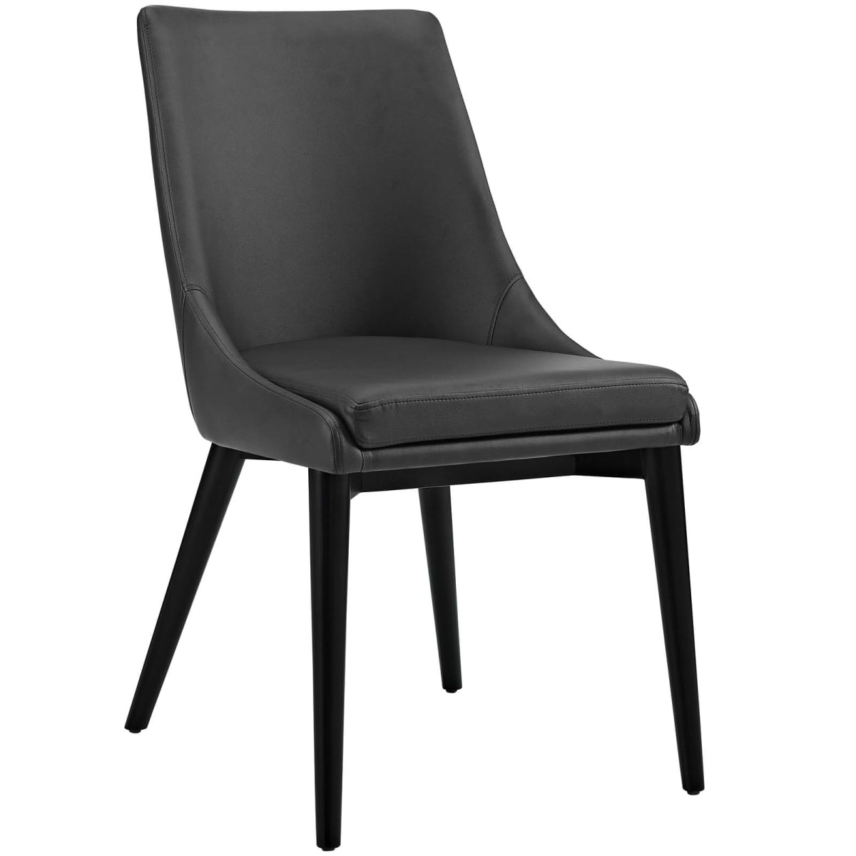 Modway EEI-2226-BLK 34 H x 19 W x 23.5 L in. Viscount Vinyl Dining Chair, Black