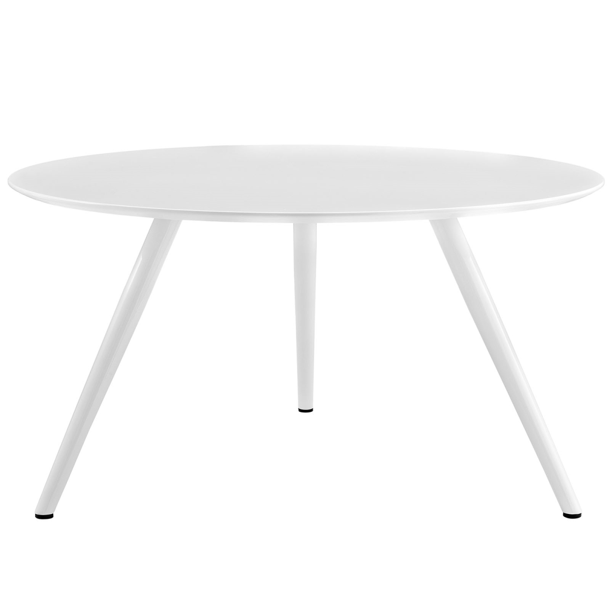 Modway EEI-2524-WHI 54 in. Lippa Round Wood Top Dining Table with Tripod Base, White