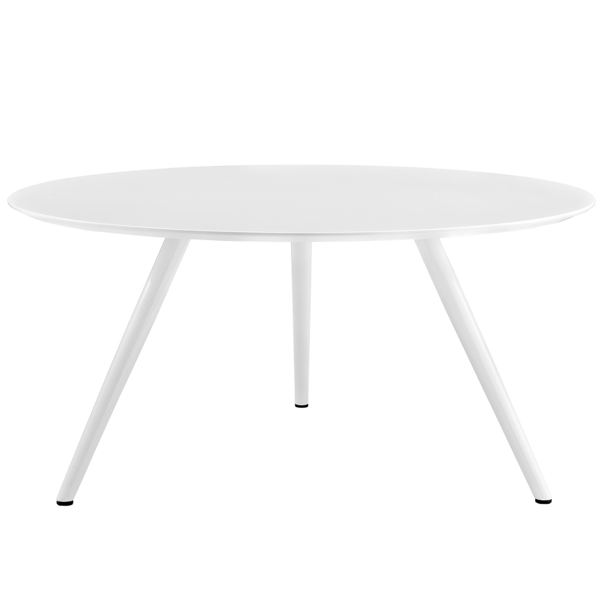 Modway EEI-2525-WHI 60 in. Lippa Round Wood Top Dining Table with Tripod Base, White