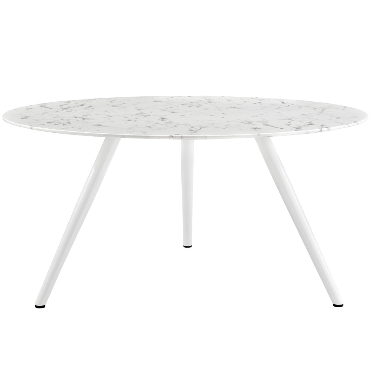 Modway EEI-2527-WHI 60 in. Lippa Round Artificial Marble Dining Table with Tripod Base, White -  Modway Furniture