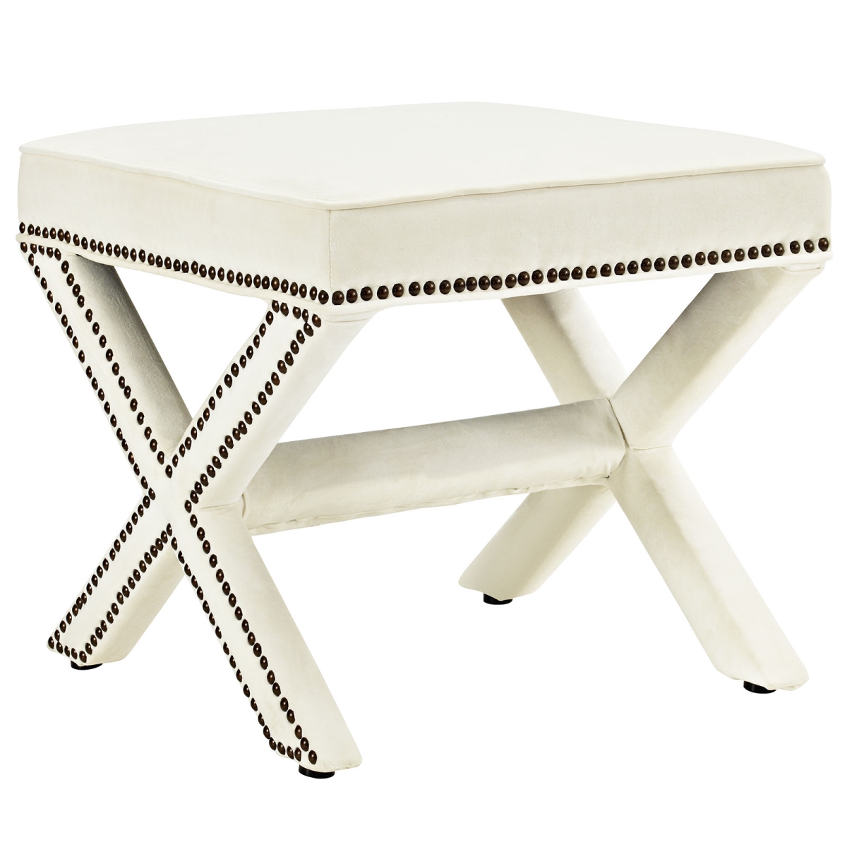 Picture of Modway EEI-2324-IVO 19 H x 20 W x 20 L in. Rivet Upholstered Bench&#44; Ivory