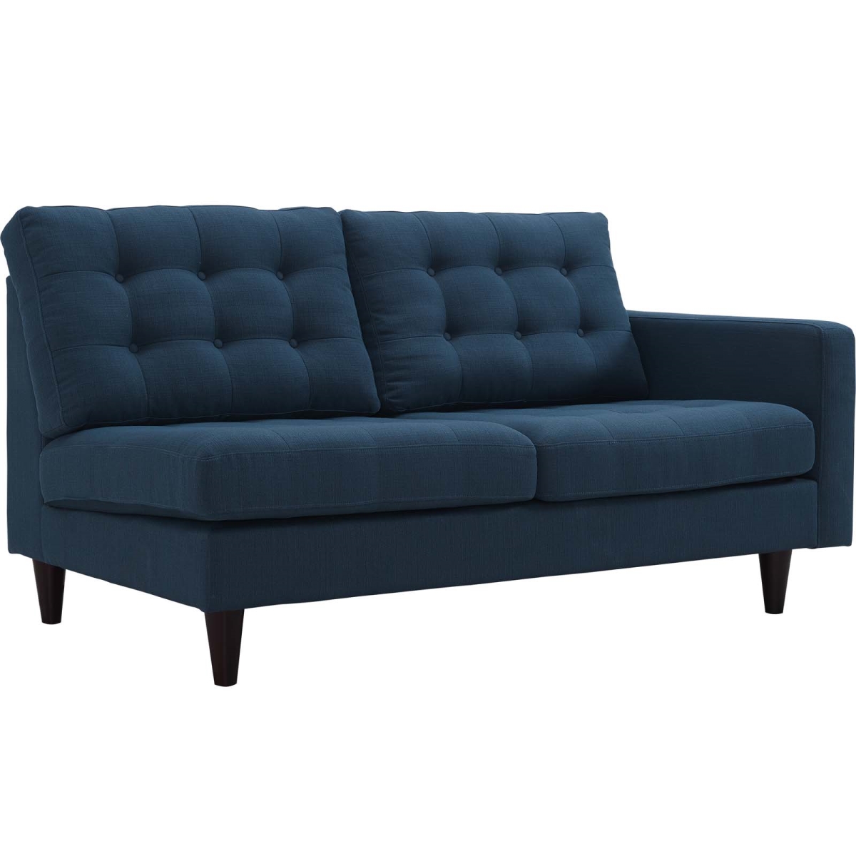 Modway EEI-2595-AZU 34 H x 34 W x 64.5 L in. Empress Right-Facing Upholstered Fabric Loveseat, Azure
