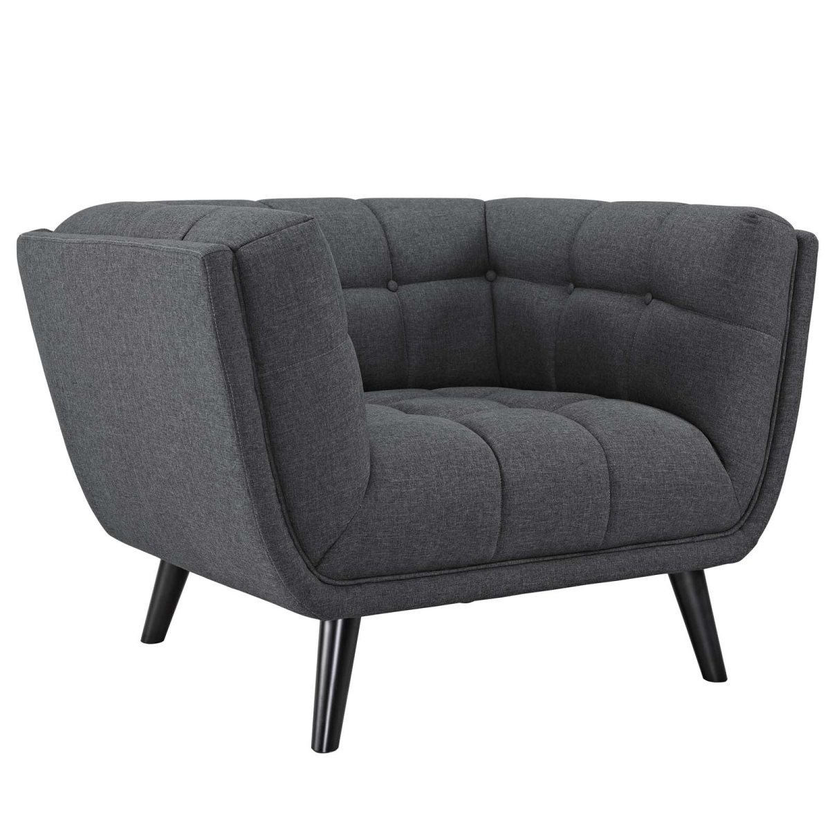 EEI-2732-GRY Bestow Upholstered Fabric Armchair - Gray, 29.5 x 35.5 x 43.5 in -  Modway Furniture