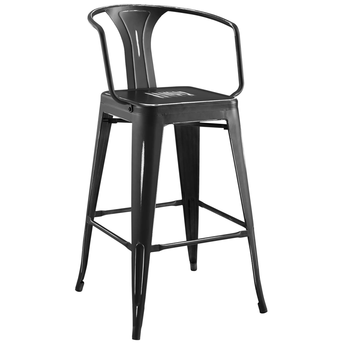 Picture of Modway Furniture EEI-2817-BLK Promenade Bar Stool - Black&#44; 42.5 x 20.5 x 21 in.