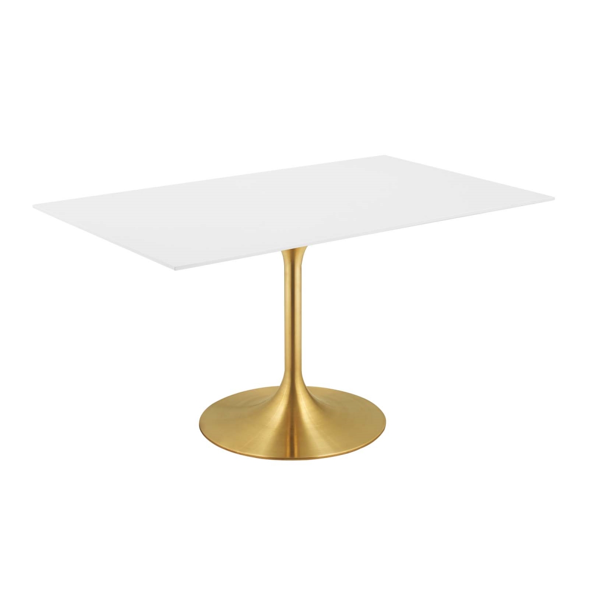 EEI-3256-GLD-WHI Lippa 60 in. Rectangle Dining Table - Gold White, 29.5 x 60 x 35.5 in.