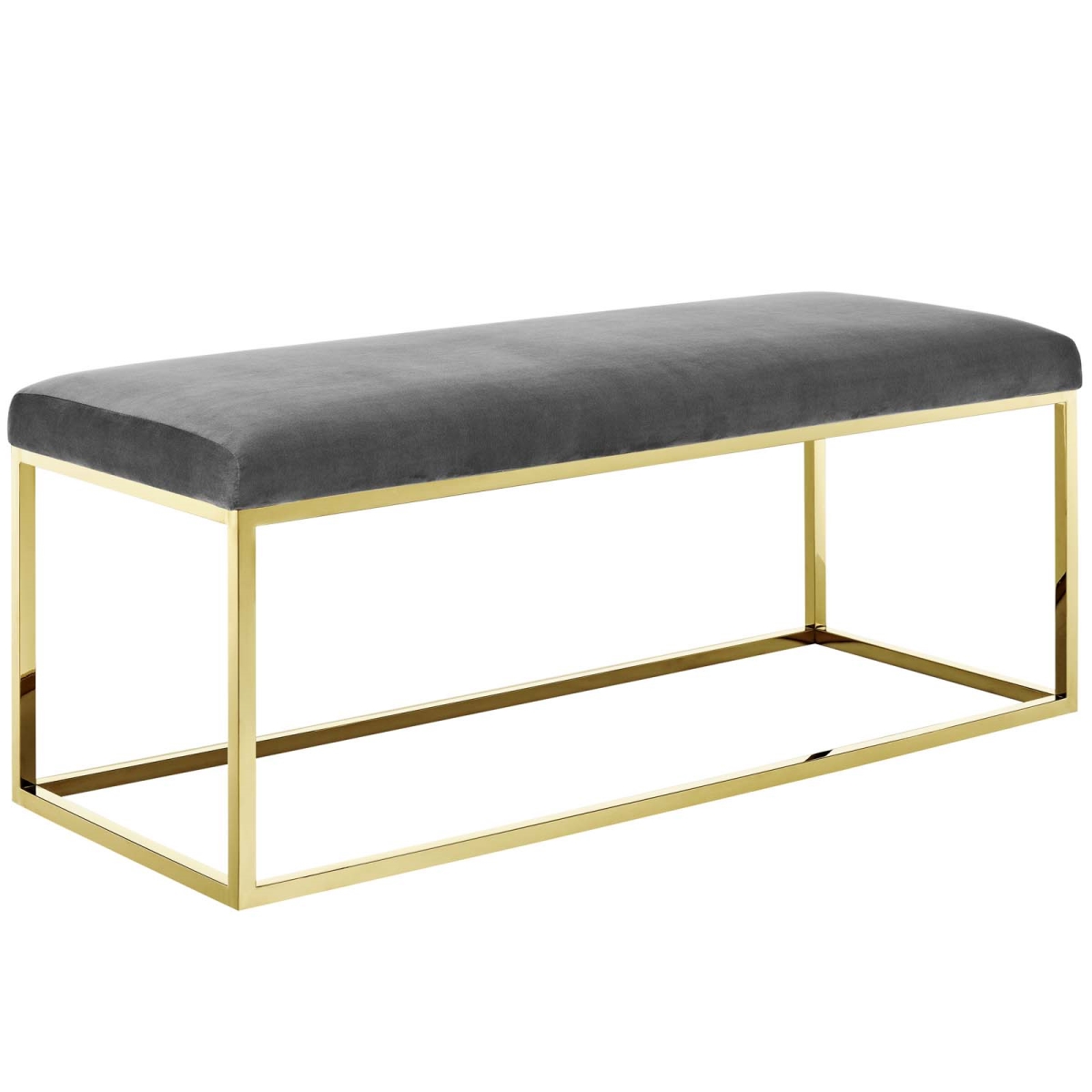 Picture of Modway Furniture EEI-2851-GLD-GRY Anticipate Fabric Bench - Gold Gray&#44; 17.5 x 17.5 x 43.5 in.