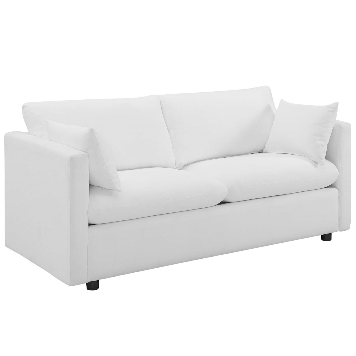 EEI-3044-WHI Activate Upholstered Fabric Sofa - White, 33.5 x 70 x 31 in.