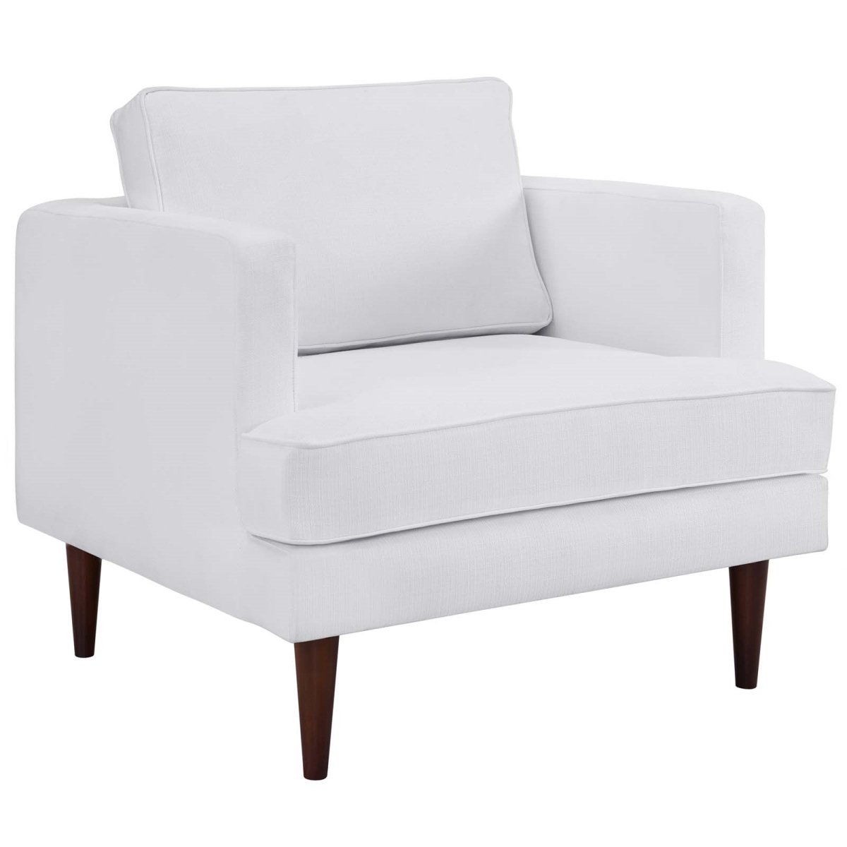 EEI-3055-WHI Agile Upholstered Fabric Armchair - White, 34.5 x 35 x 34.5 in -  Modway Furniture