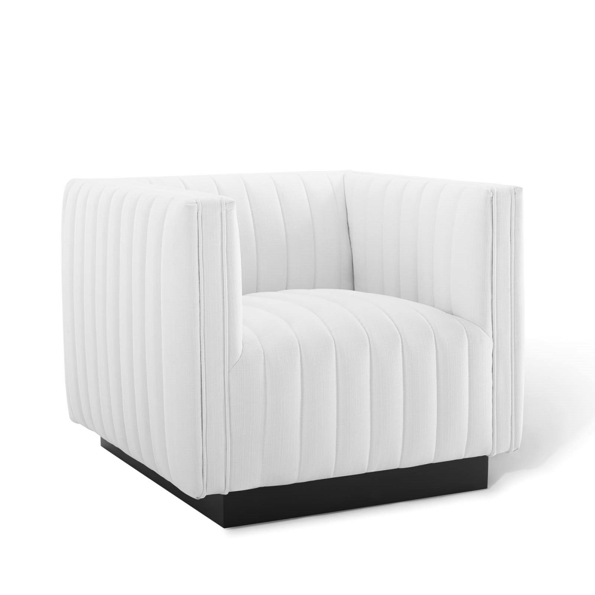 EEI-3927-WHI Conjure Tufted Upholstered Fabric Armchair - White -  Modway