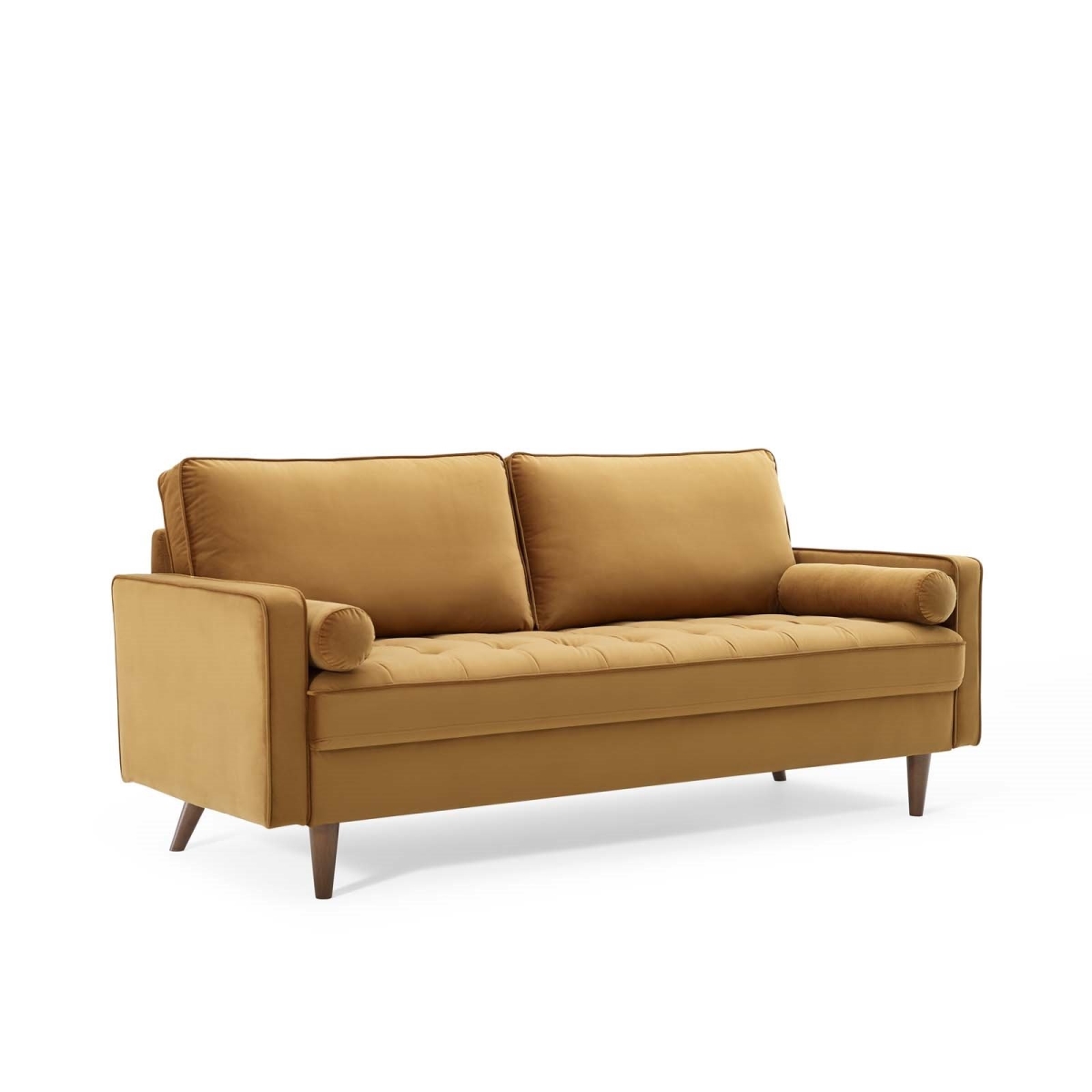 EEI-3764-COG Valour Performance Velvet Sofa - Cognac