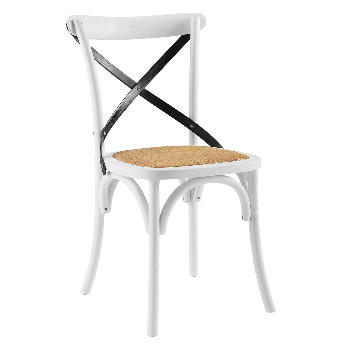 EEI-1541-WHI-BLK Gear Dining Side Chair - White & Black -  Modway Furniture