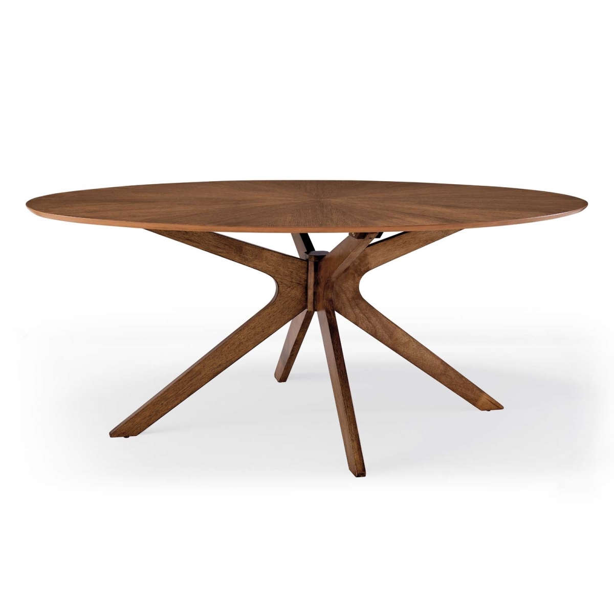 EEI-3849-WAL 71 in. Crossroads Oval Wood Dining Table - Walnut