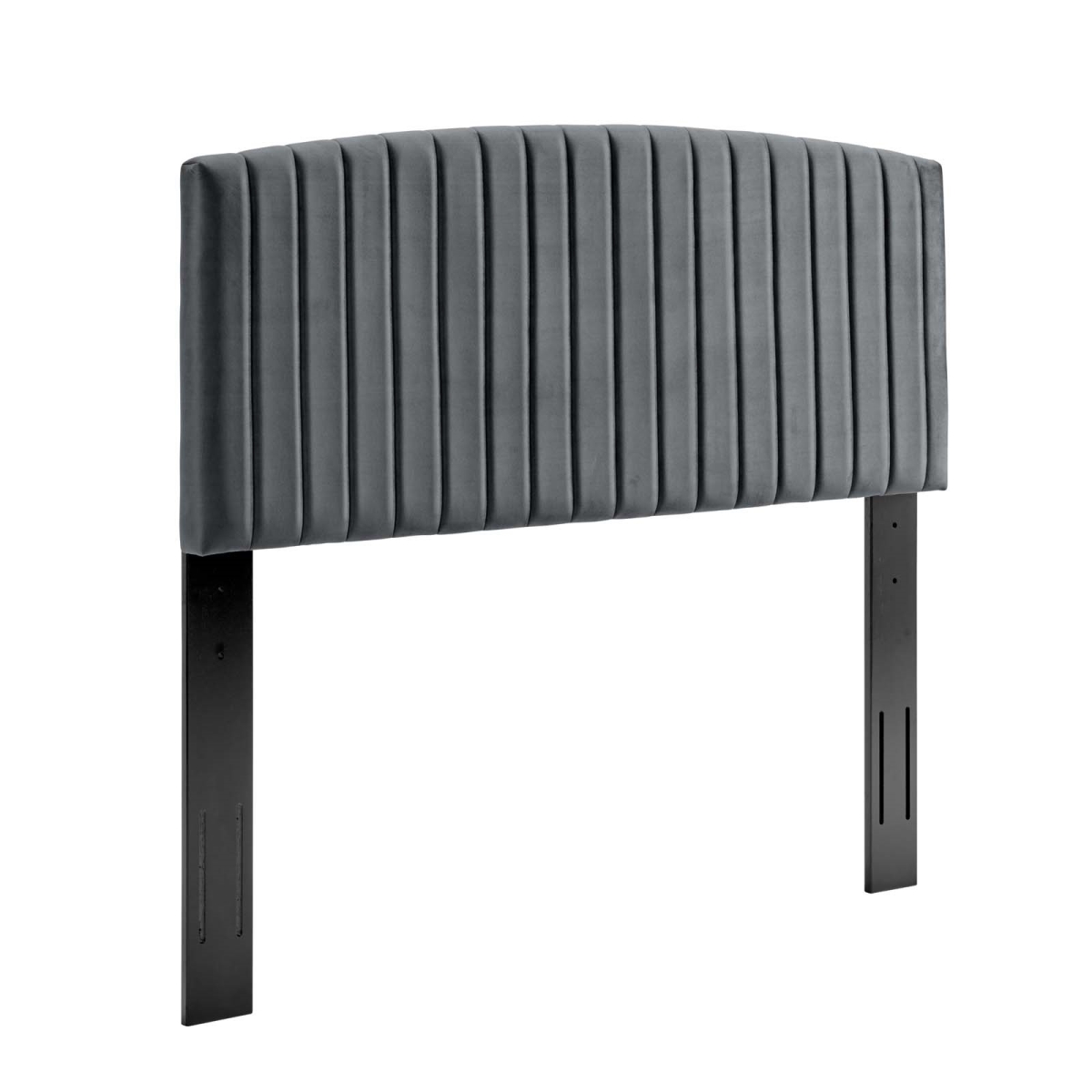Rebecca Performance Velvet Twin Headboard - Charcoal