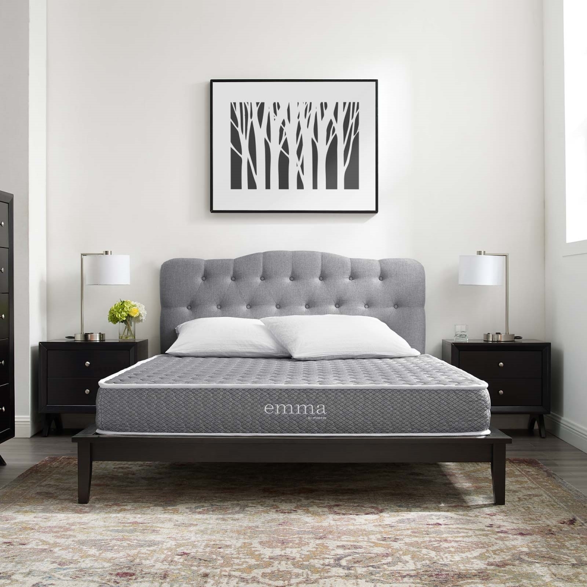 MOD-6257-WHI 8 in. Emma Full Mattress