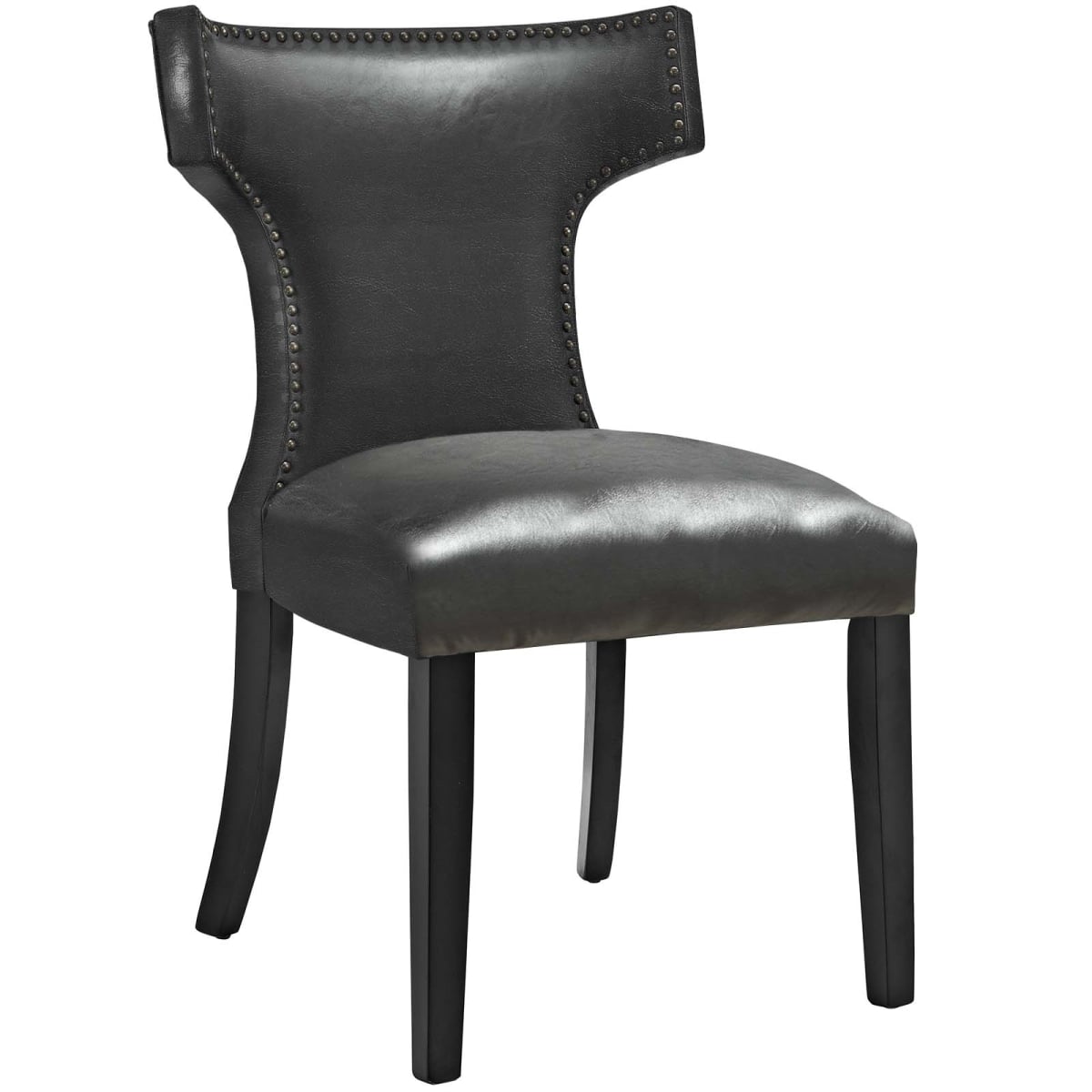 Curve Vinyl Dining chair - Black