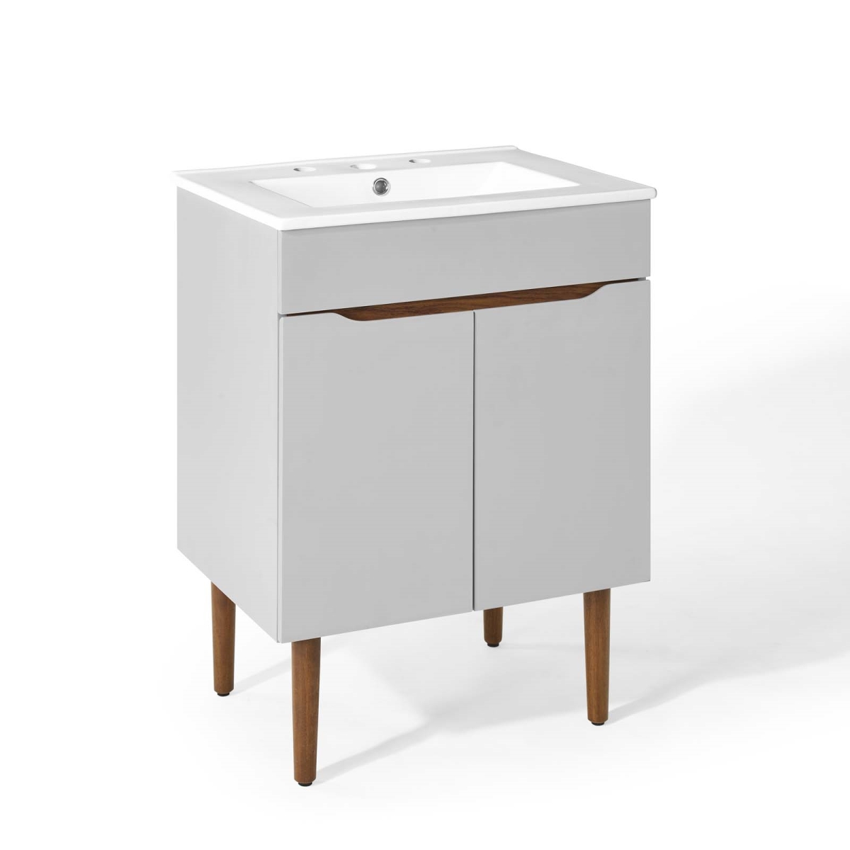EEI-3633-GRY-WHI Harvest Bathroom Vanity - Gray & White