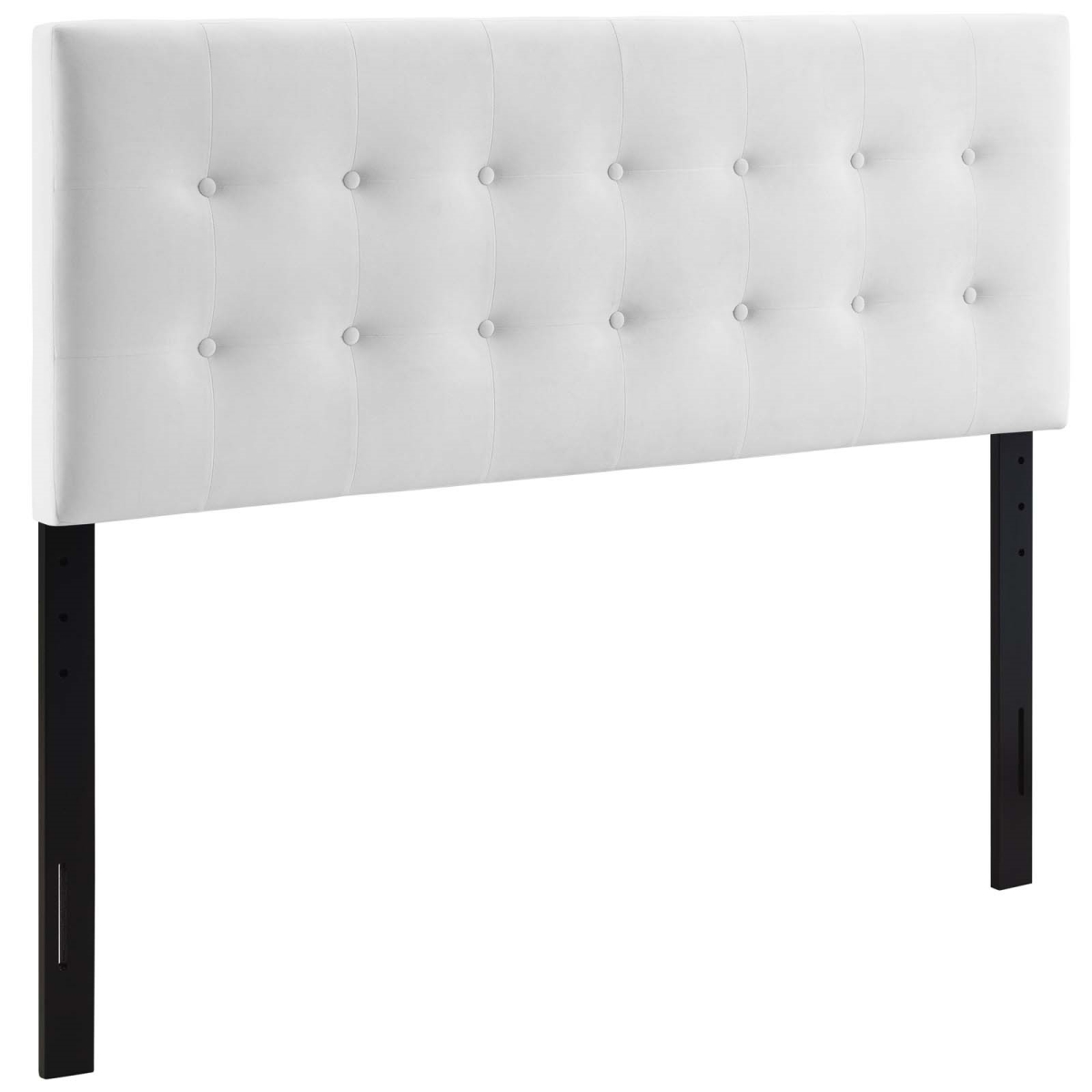 Emily Biscuit Tufted Performance Velvet Headboard - White - King Size