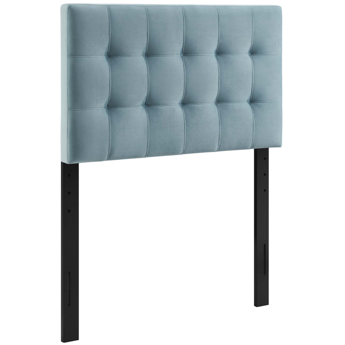 Lily Biscuit Tufted Performance Velvet Headboard, Light Blue - Twin Size