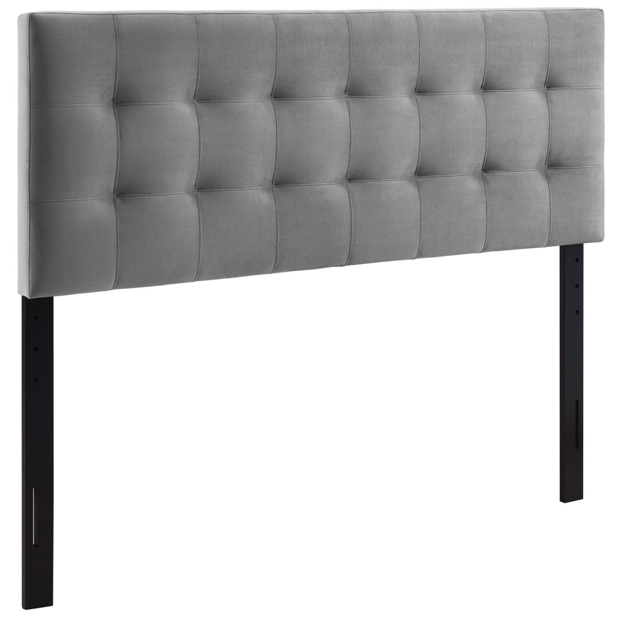 MOD-6120-GRY Lily Queen Size Biscuit Tufted Performance Velvet Headboard, Gray - 22.5 x 61.5 x 3.5 in.