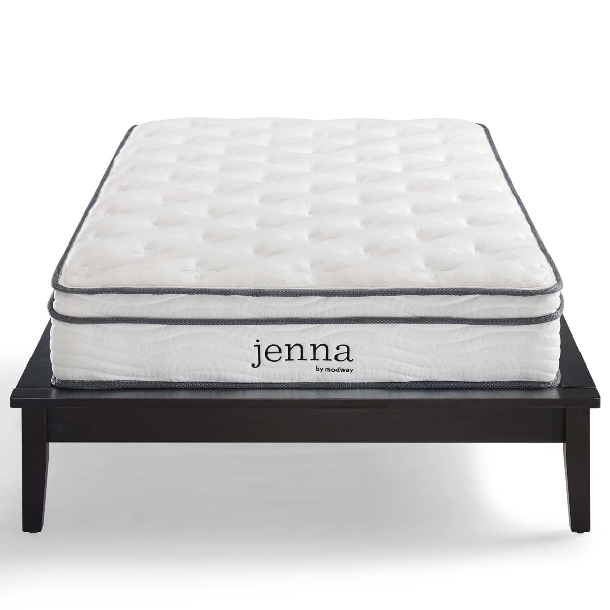 8 in. Jenna Innerspring Mattress, White - Twin Size
