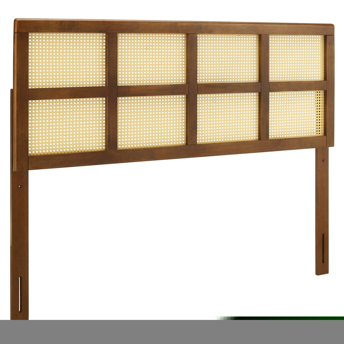 MOD-6199-WAL Luana Cane Headboard, Walnut - King Size