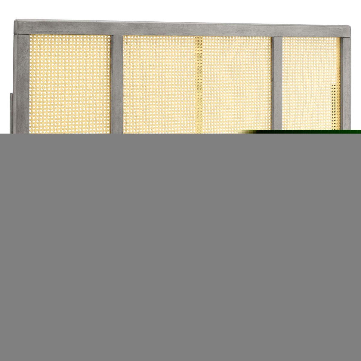 MOD-6200-GRY Delmare Cane Headboard, Gray - Full Size