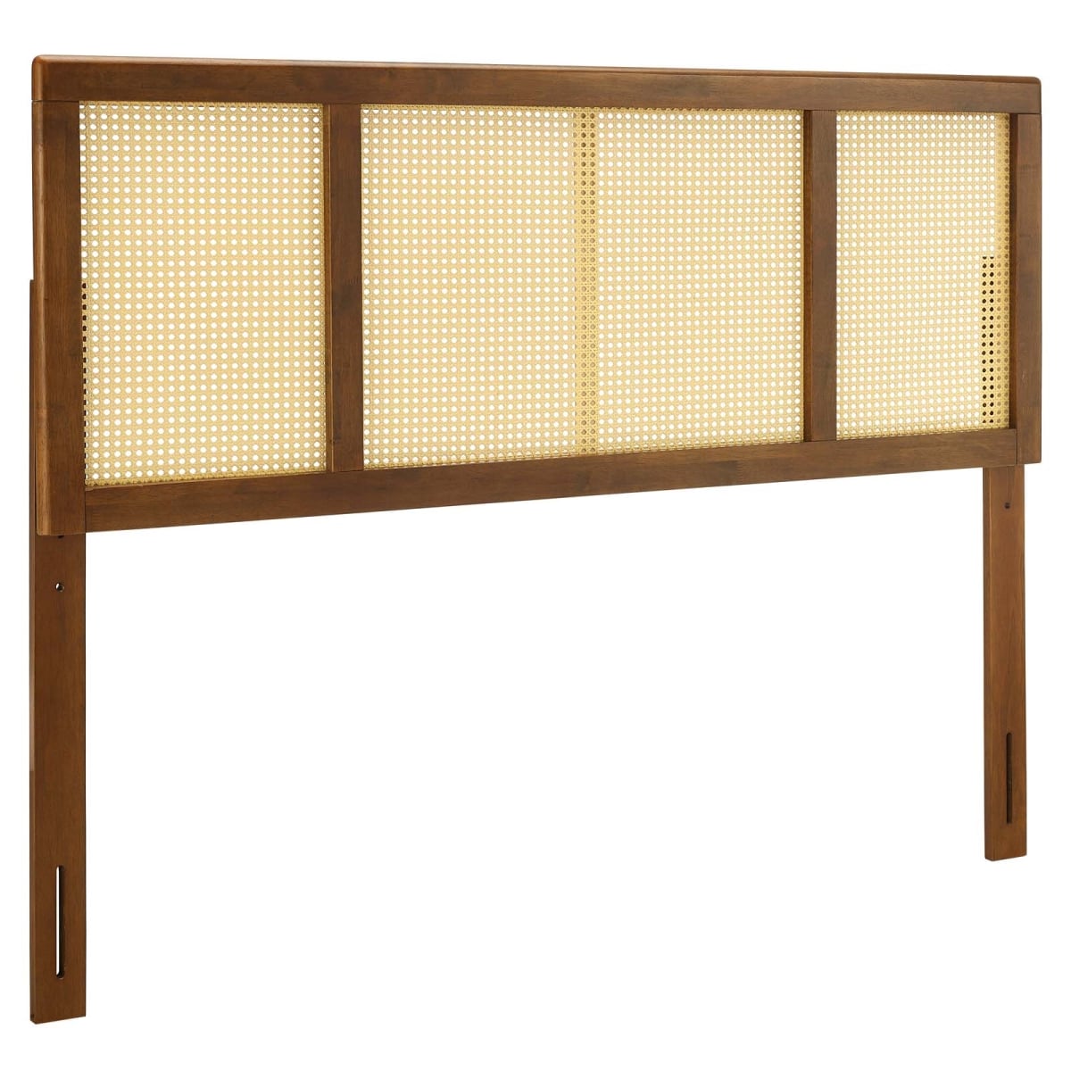 MOD-6200-WAL Delmare Cane Headboard, Walnut - Full Size
