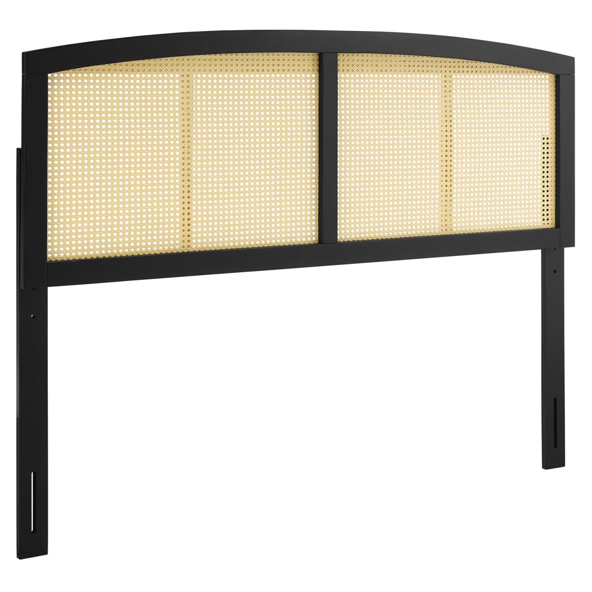MOD-6203-BLK Halcyon Cane Headboard, Black - Full Size