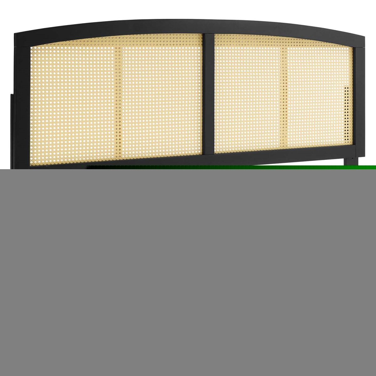 MOD-6205-BLK Halcyon Cane Headboard, Black - King Size