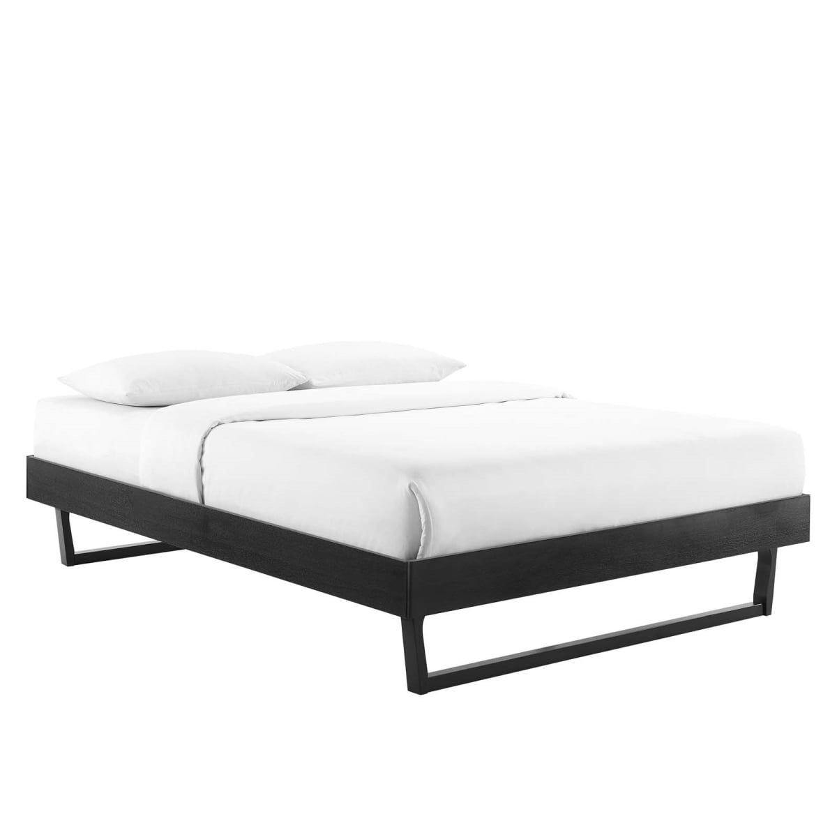 MOD-6213-BLK Billie Full Size Wood Platform Bed Frame, Black