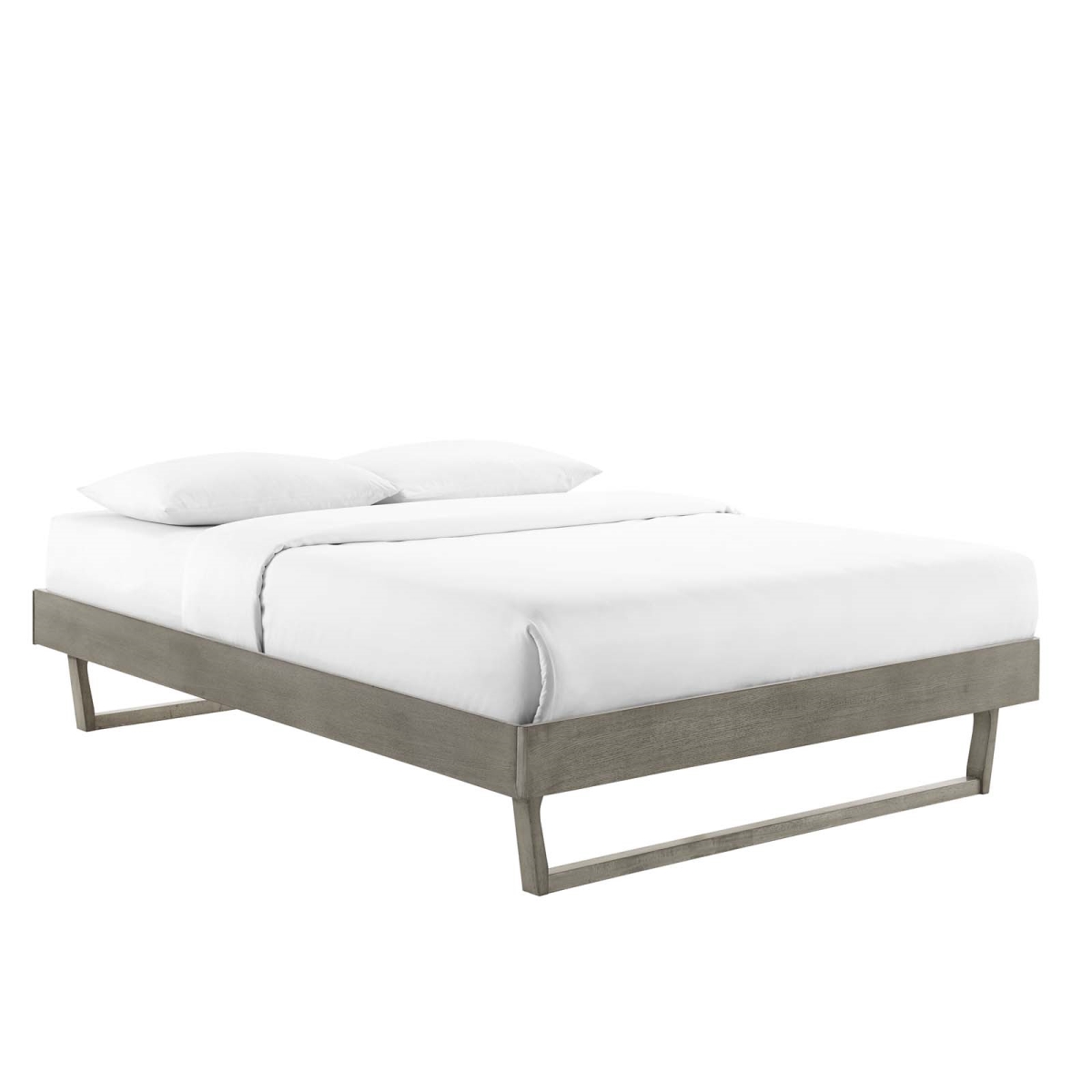 MOD-6214-GRY Billie Queen Size Wood Platform Bed Frame, Grey